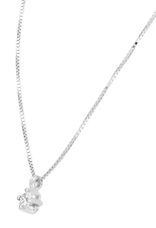 Gargantilla oro blanco 18 ktes con diamante 095_496869