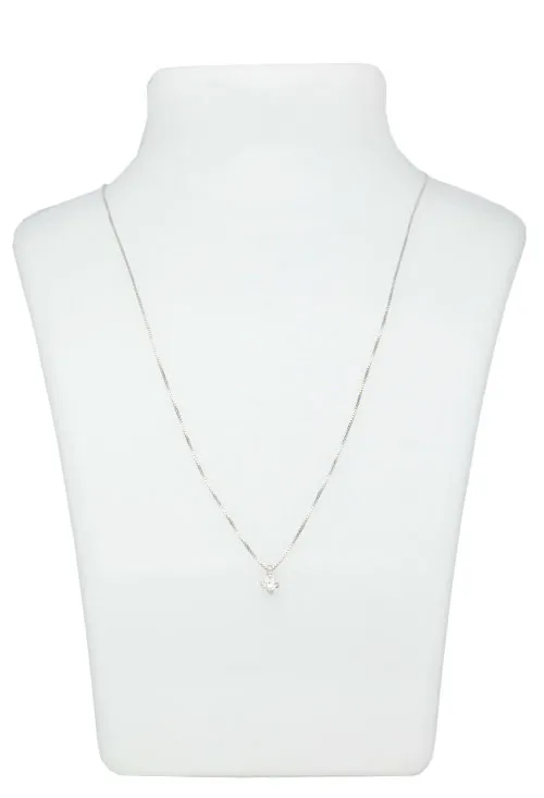 Gargantilla oro blanco 18 ktes con diamante 095_496869