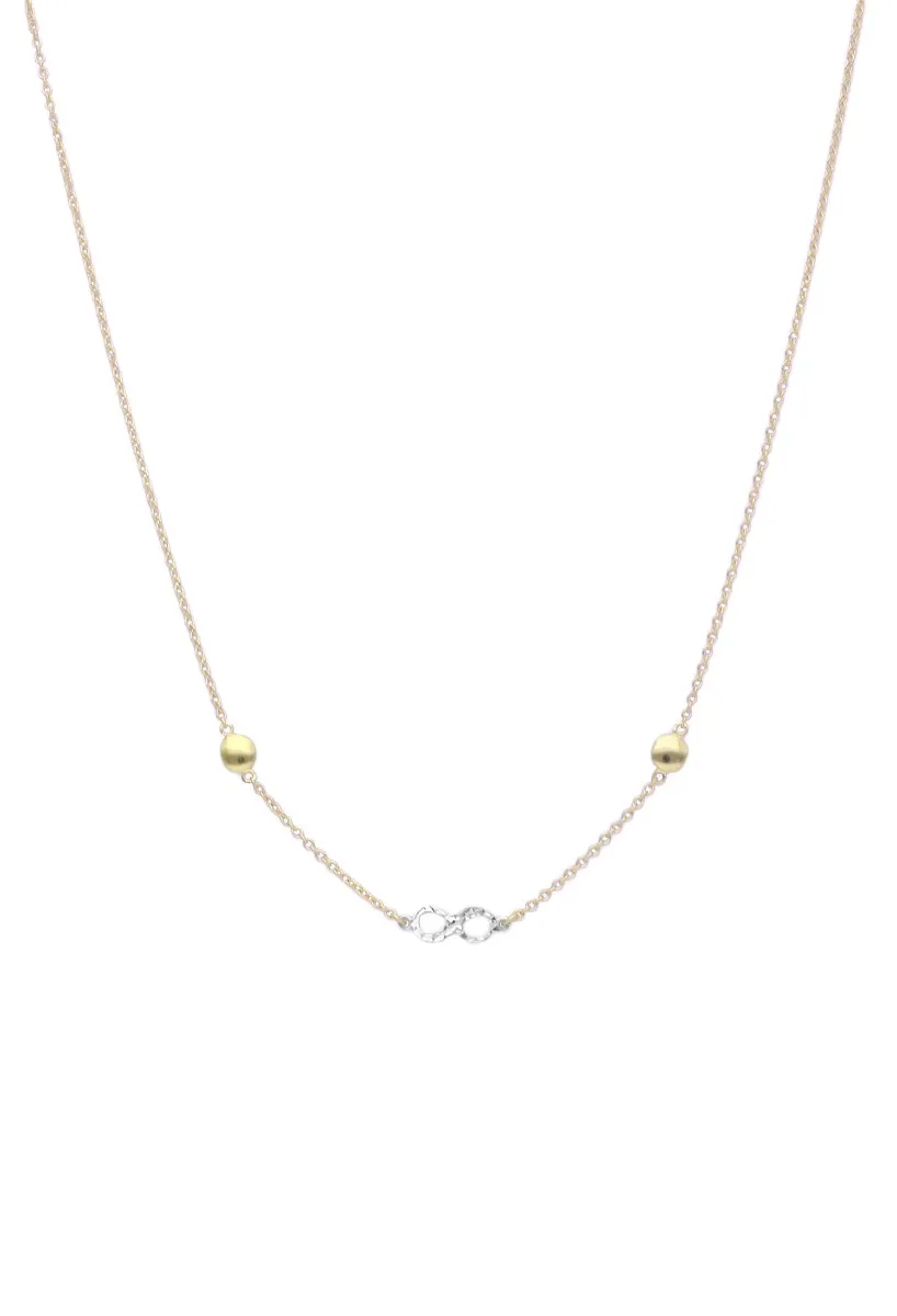 Gargantilla oro blanco y amarillo 18 kilates motivo infinito 282_DBM41C97020