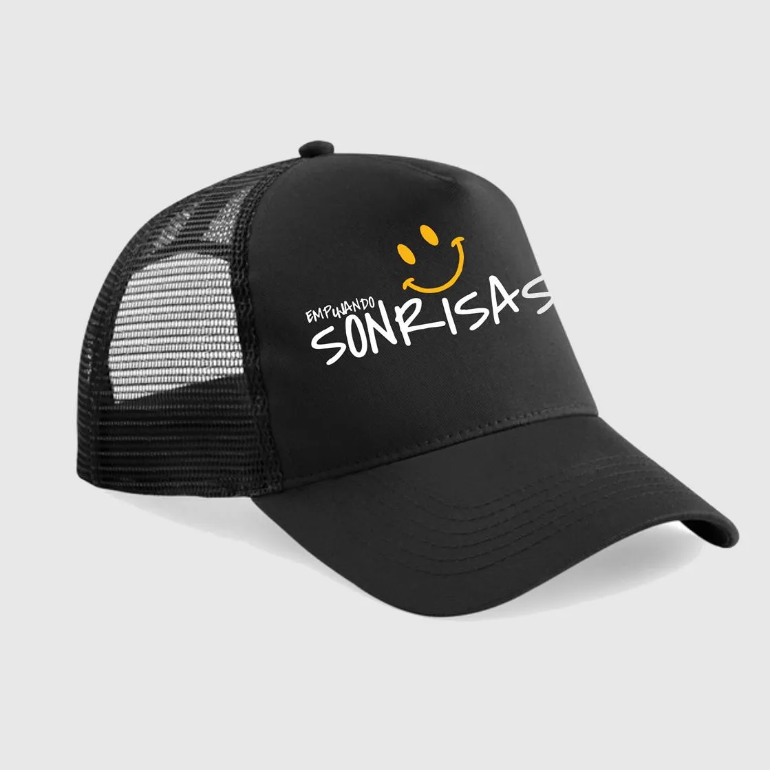 Gorra niños trucker color negro mod. Empujando Sonrisas