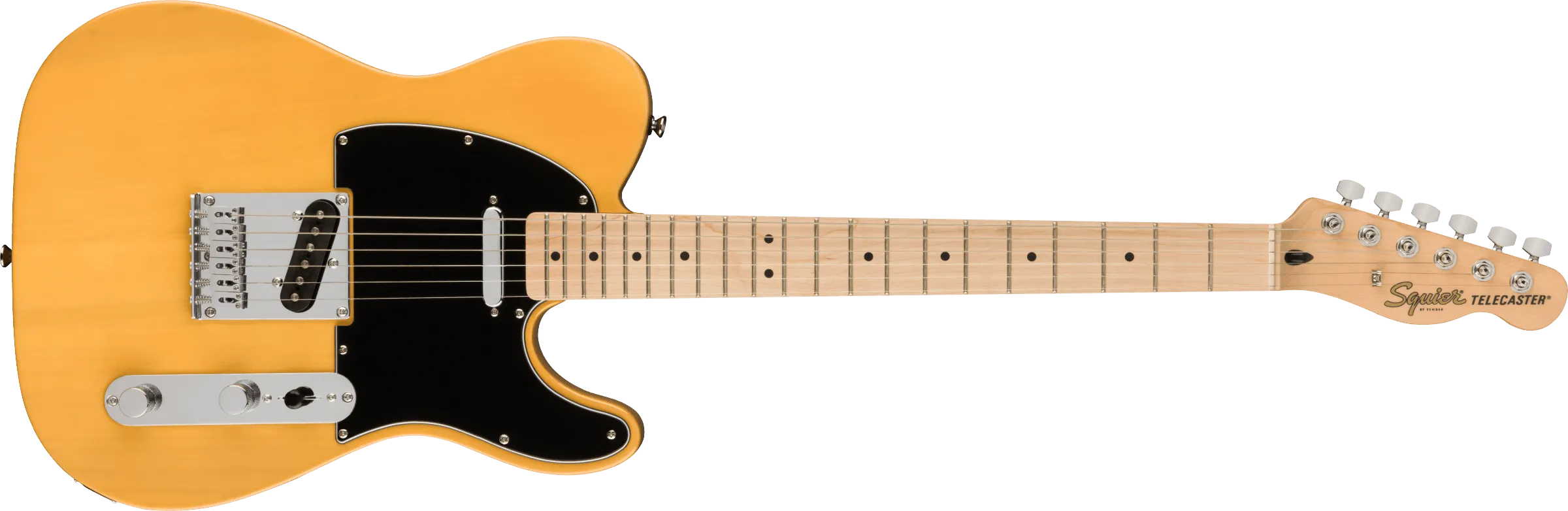 Guitarra Electrica Fender Squier Affinity Series™ Telecaster®, diapasón de arce, golpeador negro, rubio caramelo 0378203550 