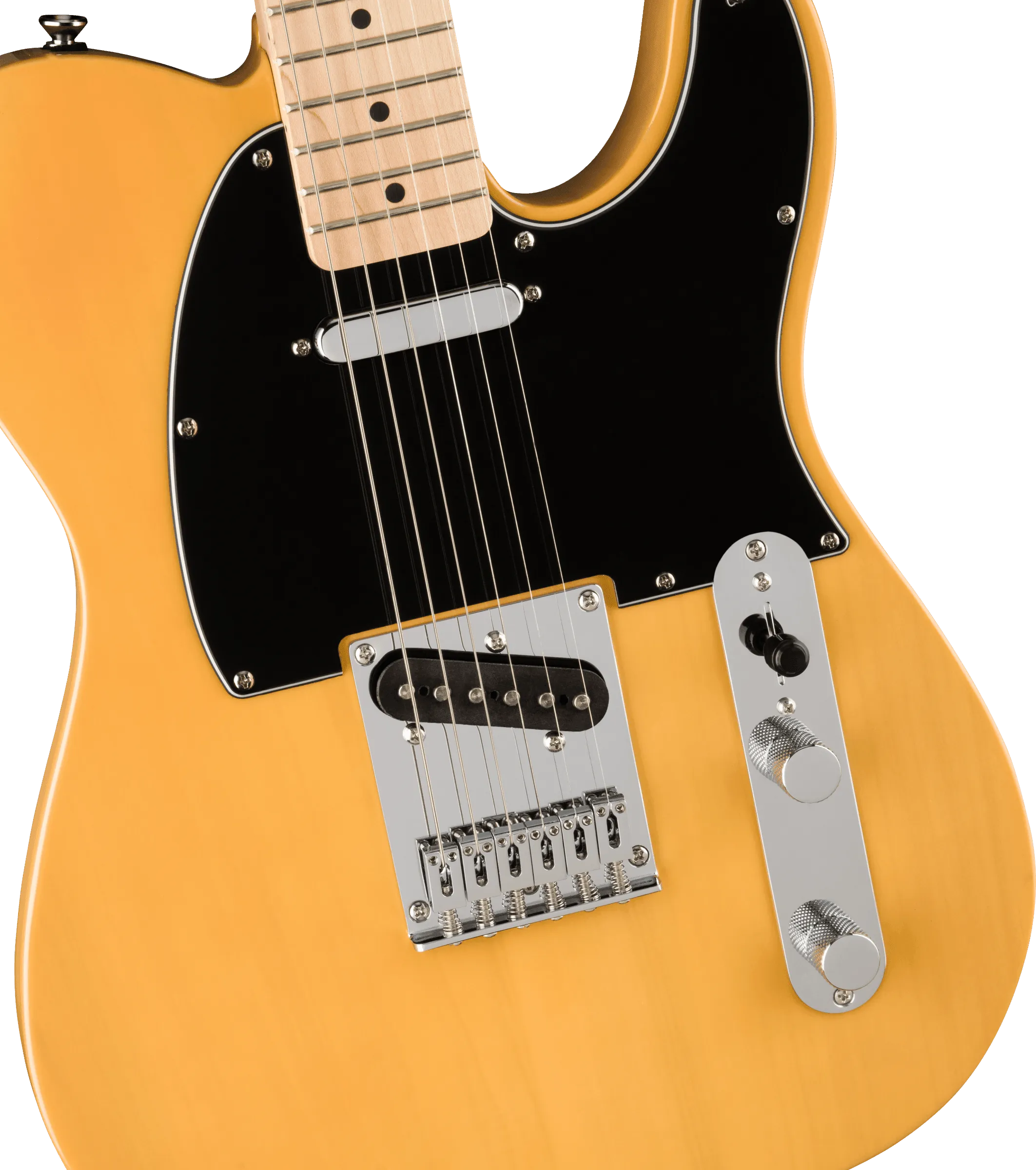 Guitarra Electrica Fender Squier Affinity Series™ Telecaster®, diapasón de arce, golpeador negro, rubio caramelo 0378203550 
