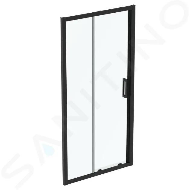 IDEAL STANDARD CONNECT 2  PUERTA DE DUCHA CORREDERA, DOS PARTES, 105 CM, NEGRO/CRISTAL TRANSPARENTE K9274V3
