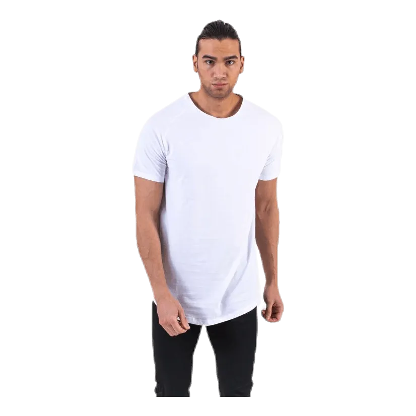 JACK & JONES CURVED TEE SS ONECK WHITE