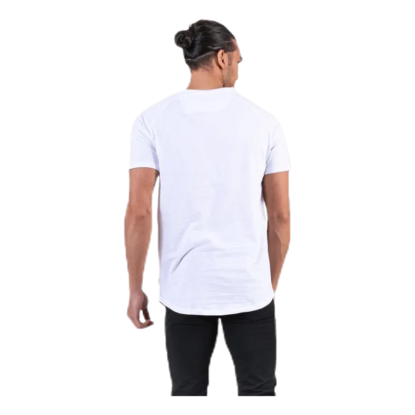 JACK & JONES CURVED TEE SS ONECK WHITE