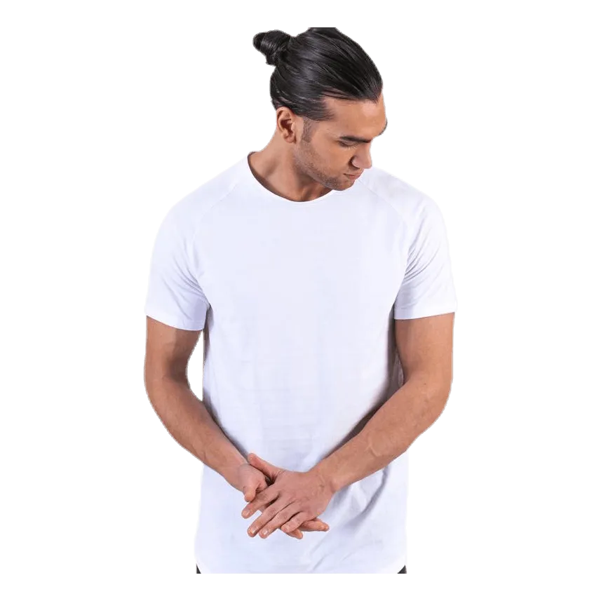 JACK & JONES CURVED TEE SS ONECK WHITE