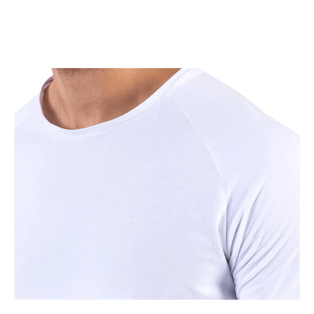 JACK & JONES CURVED TEE SS ONECK WHITE
