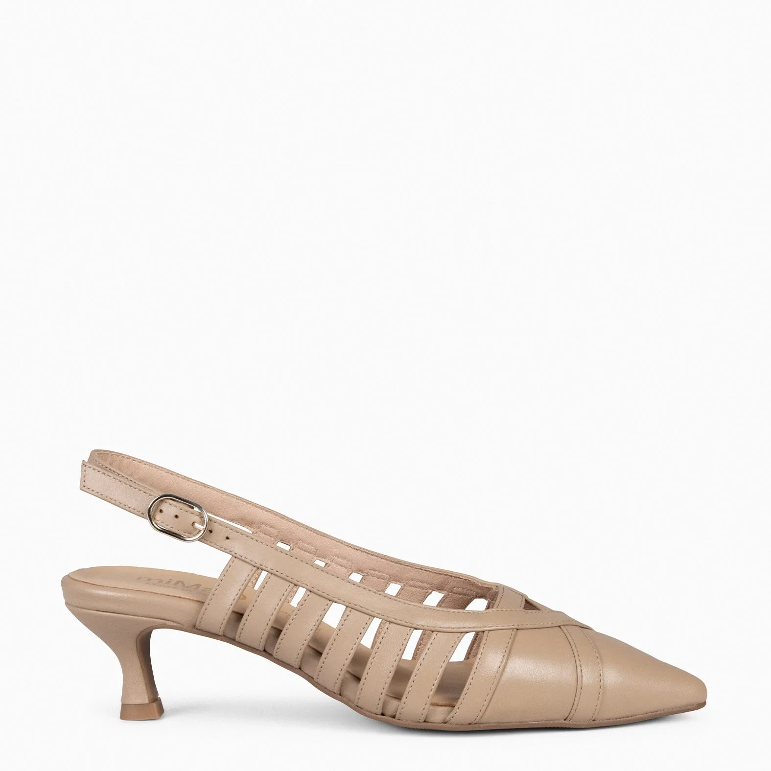 JADE  ZAPATO TACóN KITTEN TAUPE