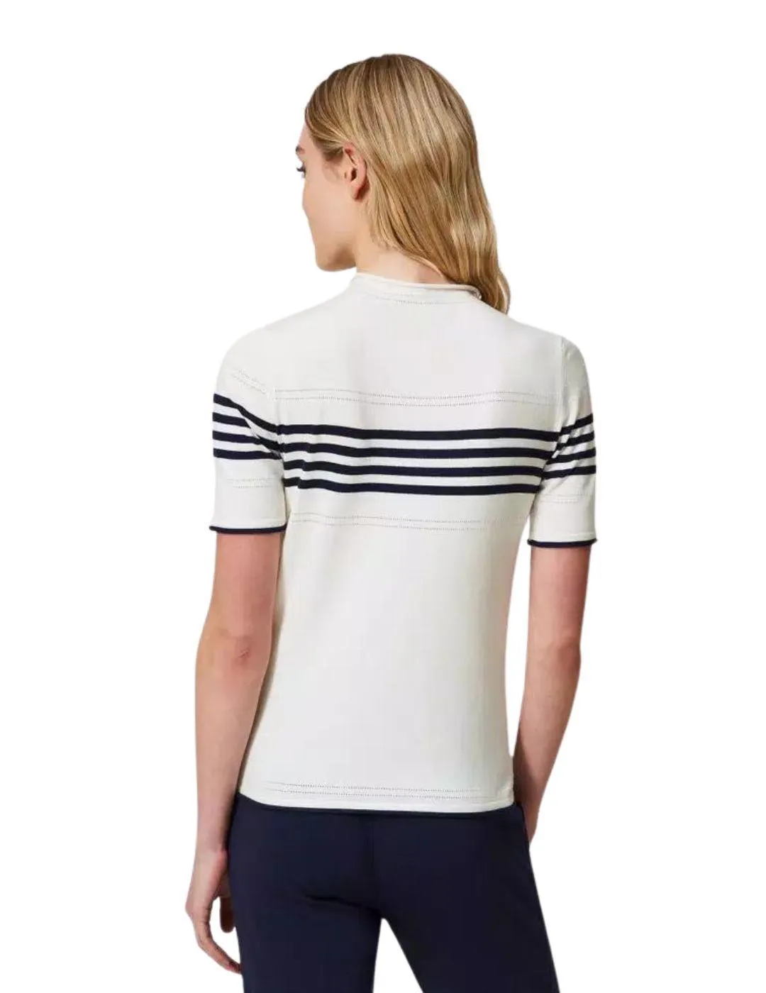 Jersey  TWINSET con cuello alto y Oval T