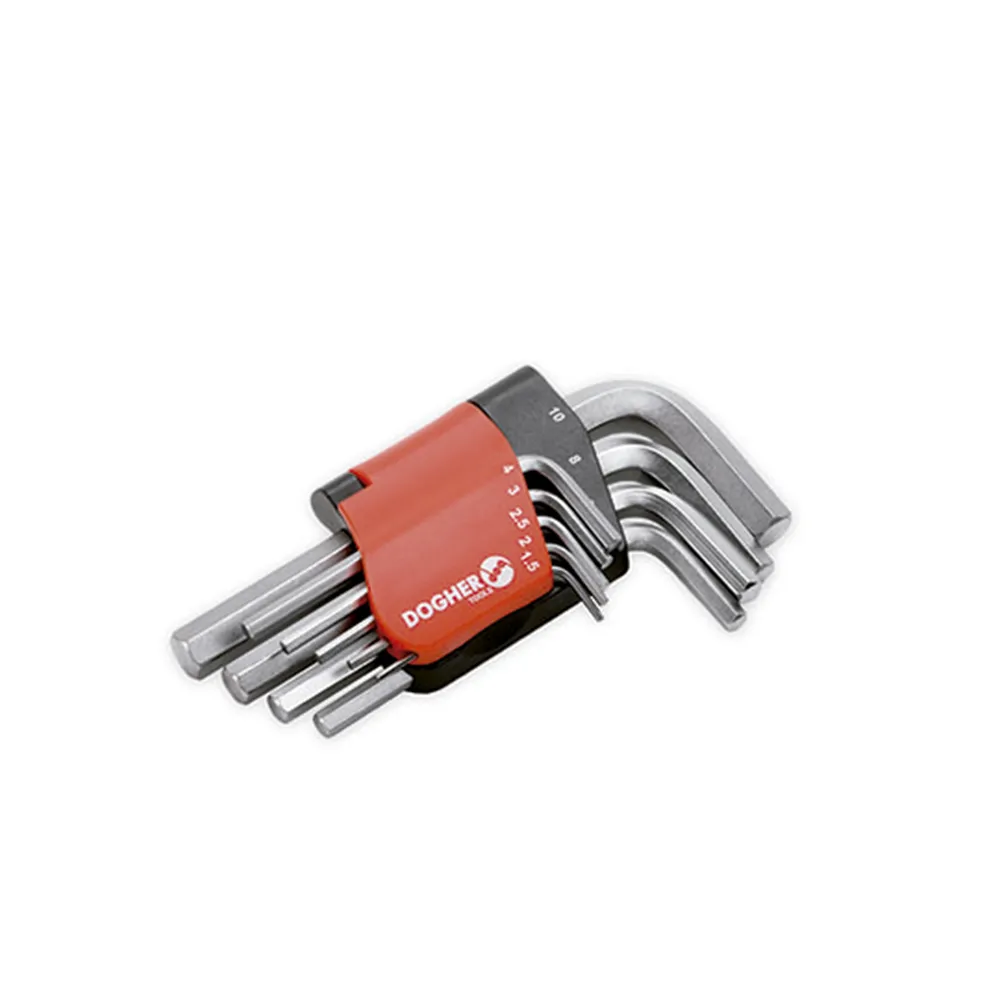 JUEGO LLAV MACHO HEX CORTA 9PZS 1/163/8