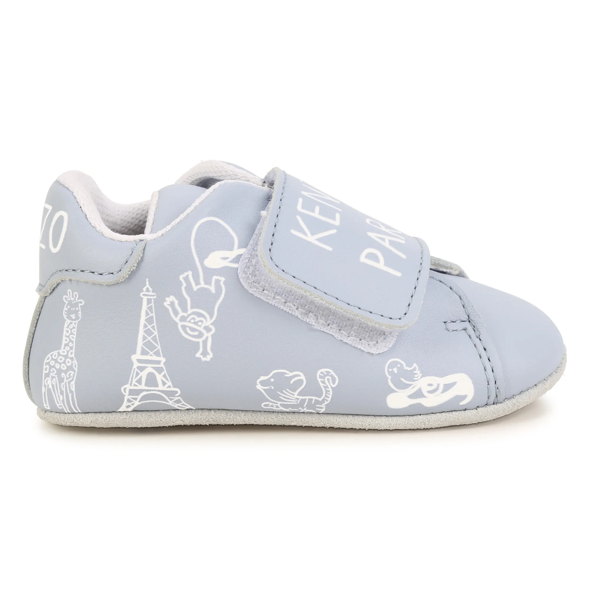 KENZO KIDS Patucos de cuero con velcro