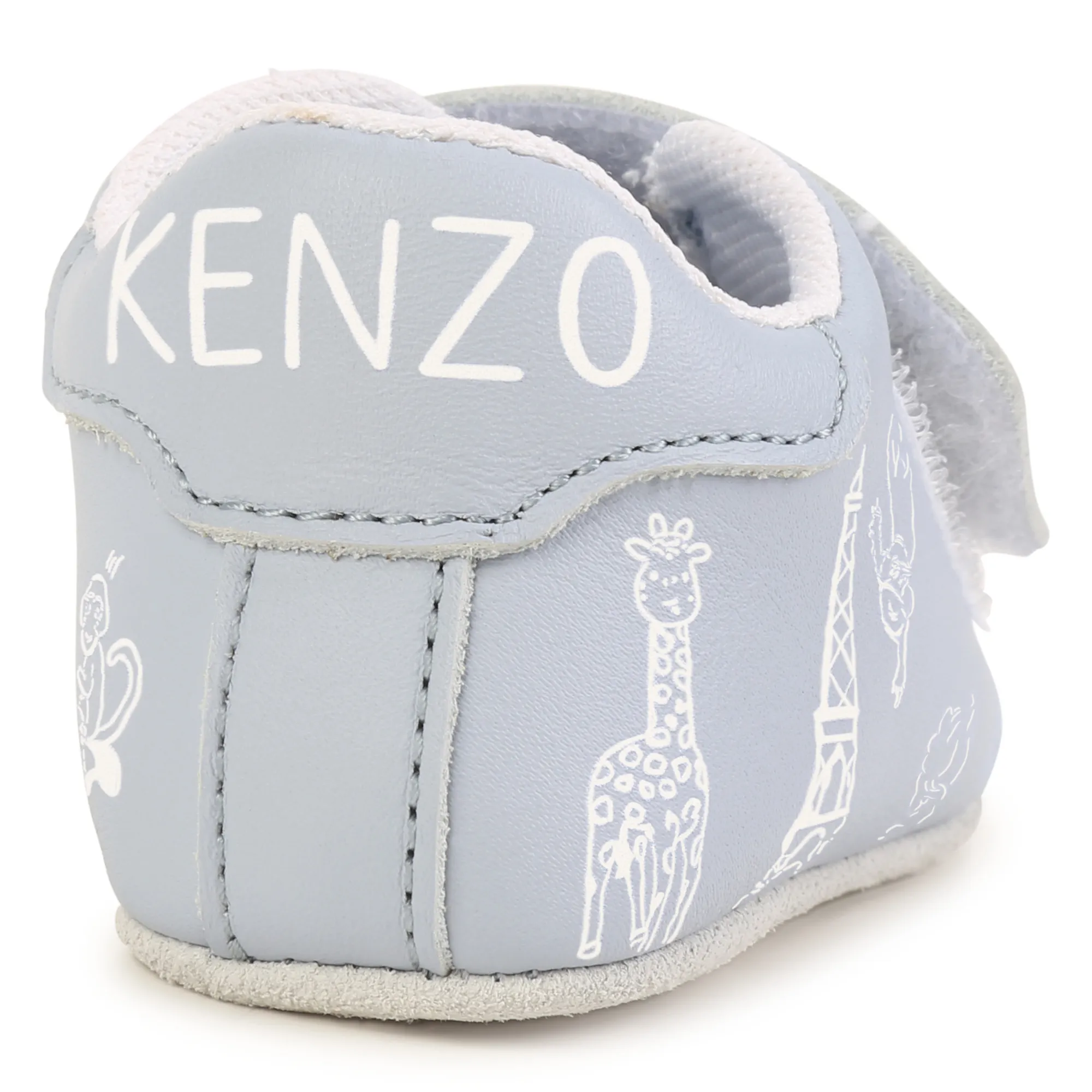 KENZO KIDS Patucos de cuero con velcro