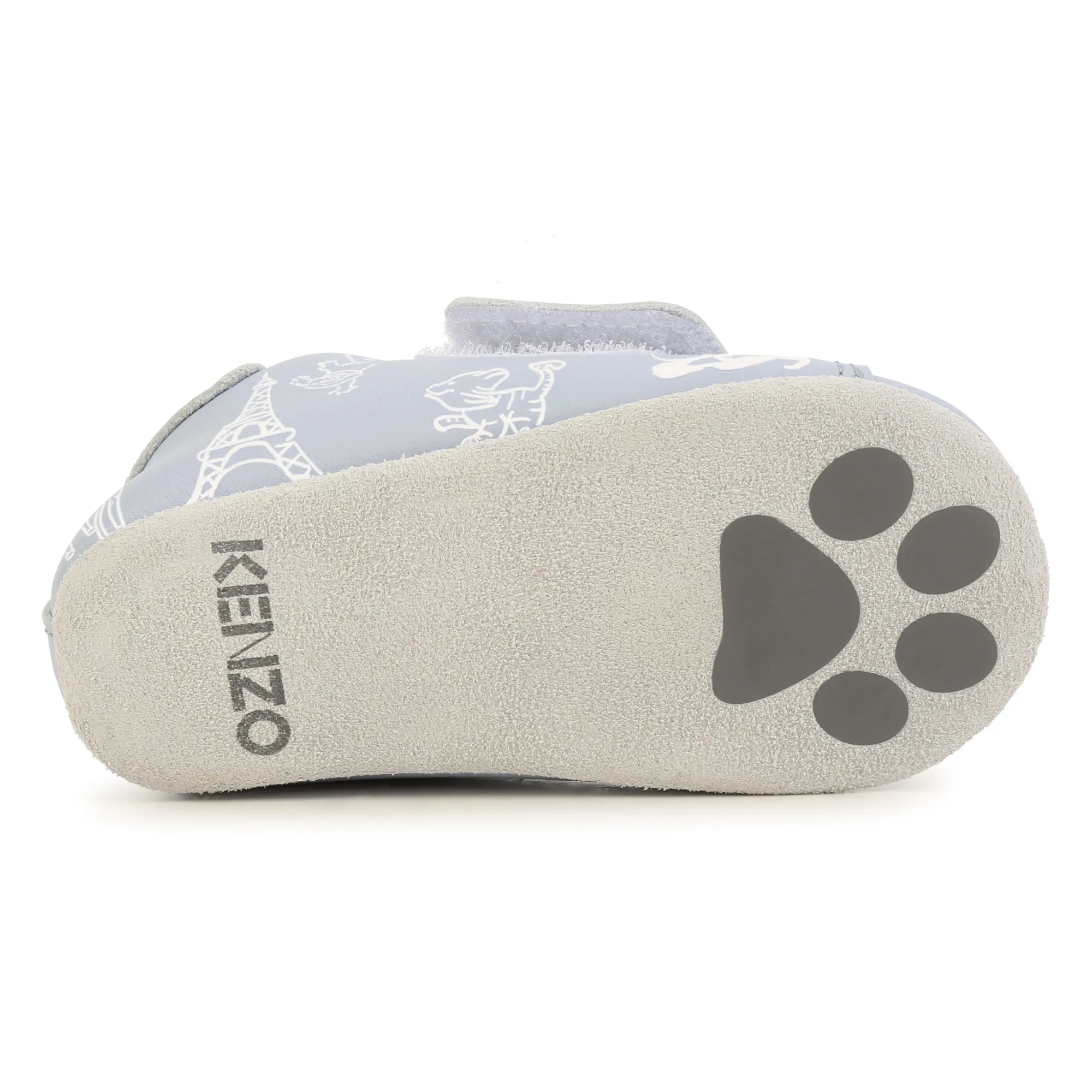 KENZO KIDS Patucos de cuero con velcro