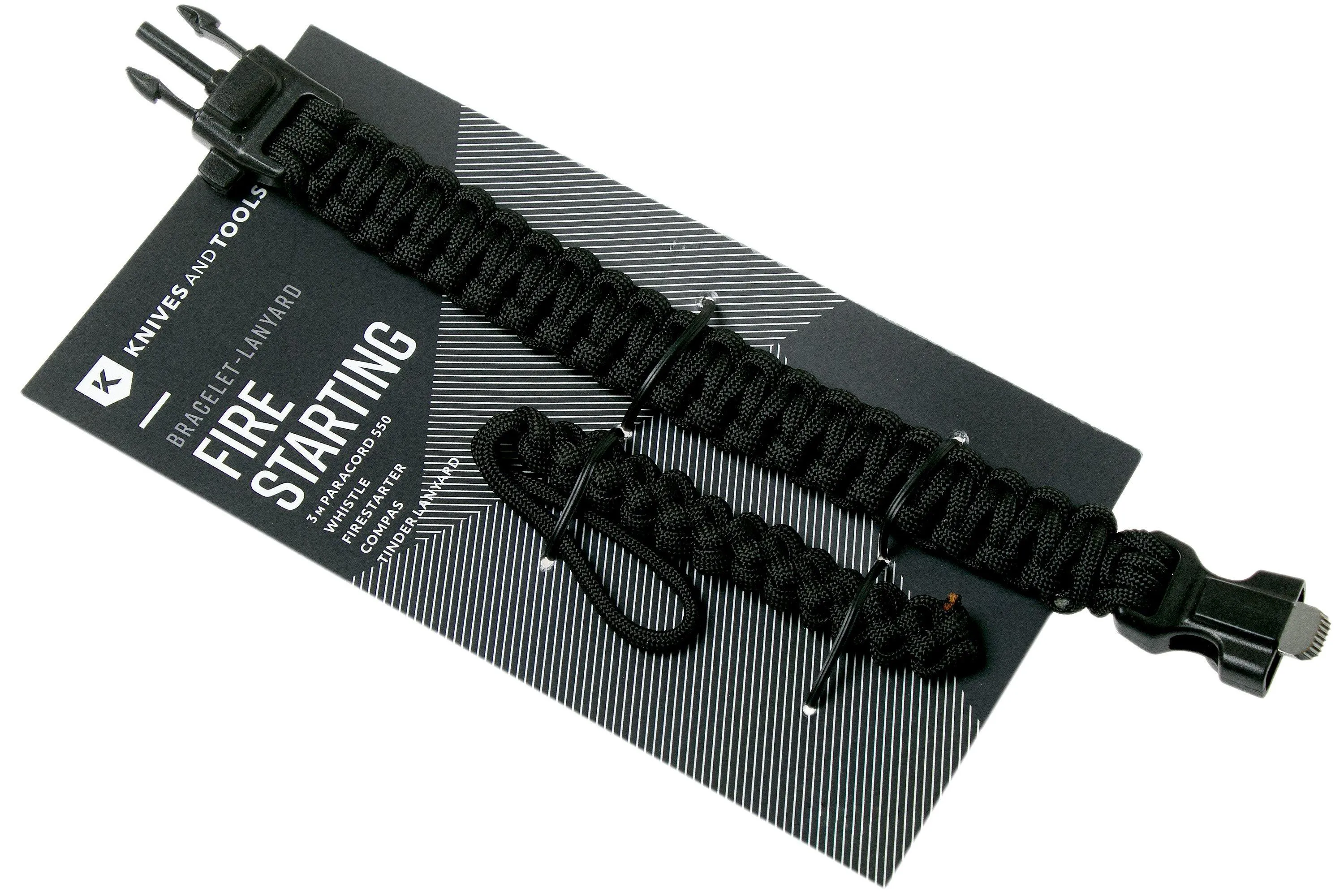 Knivesandtools herramienta para encender el fuego, negro, longitud tamaño interior: 21 cm