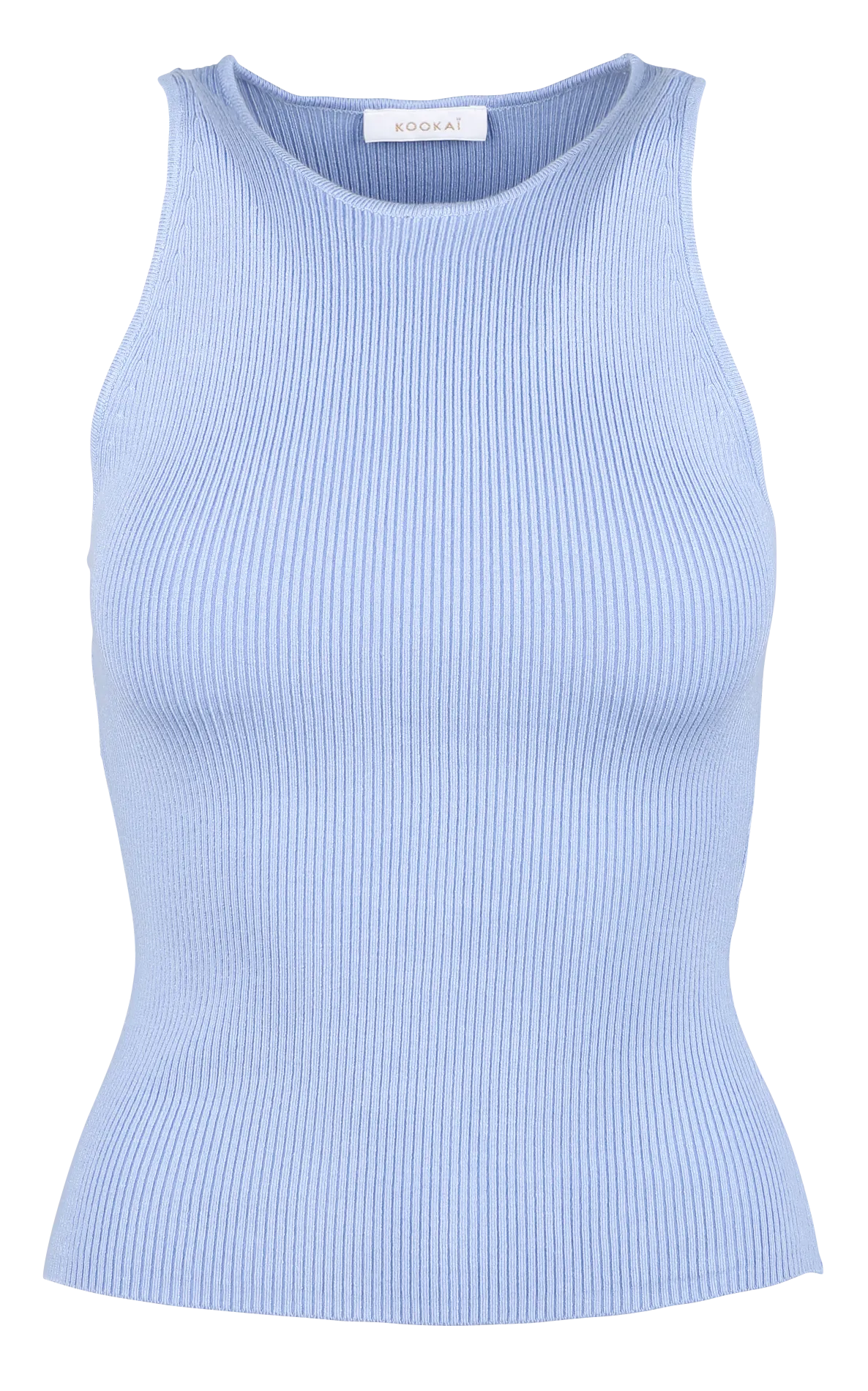 KOOKAI LOLITA  TOP AJUSTADO CUELLO REDONDO DE PUNTO EN AZUL