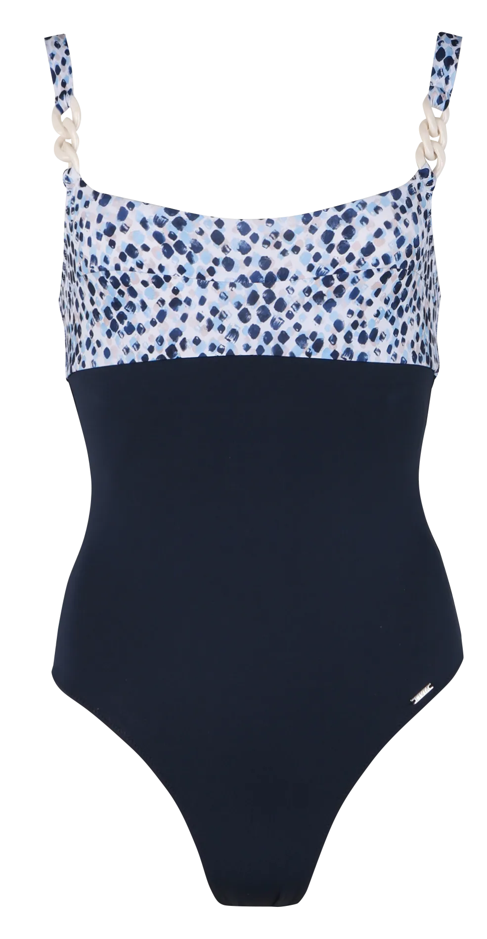 LIVIA ESCONA HINOKI  BAñADOR ESTAMPADO EN AZUL