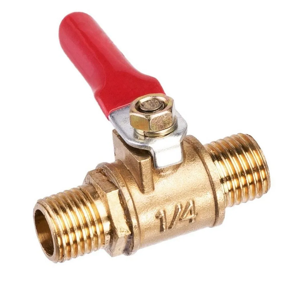 Llave de paso con doble rosca macho. 1/4" BSP