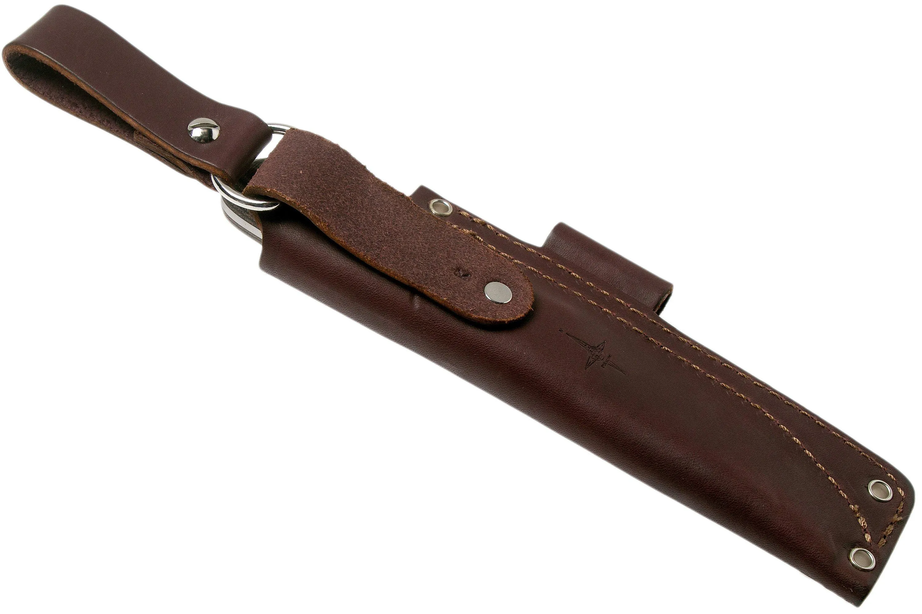 LT Wright Genesis Scandi Grind, A2, Matte Python Micarta, Leather sheath, cuchillo bushcraft