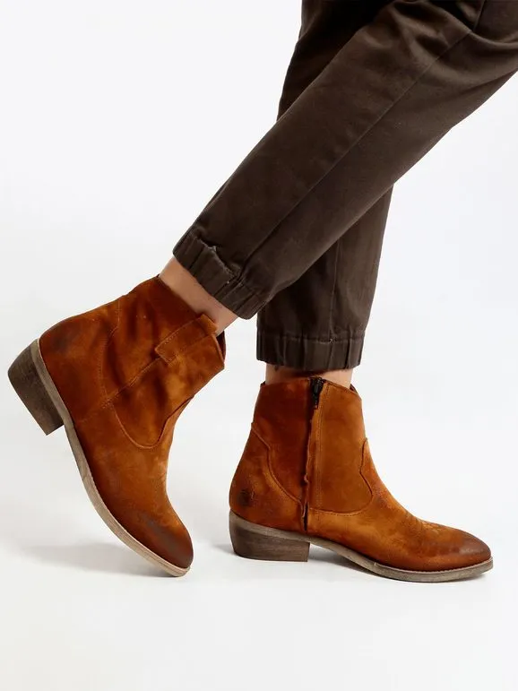 Made In Italy Botines texanos en ante