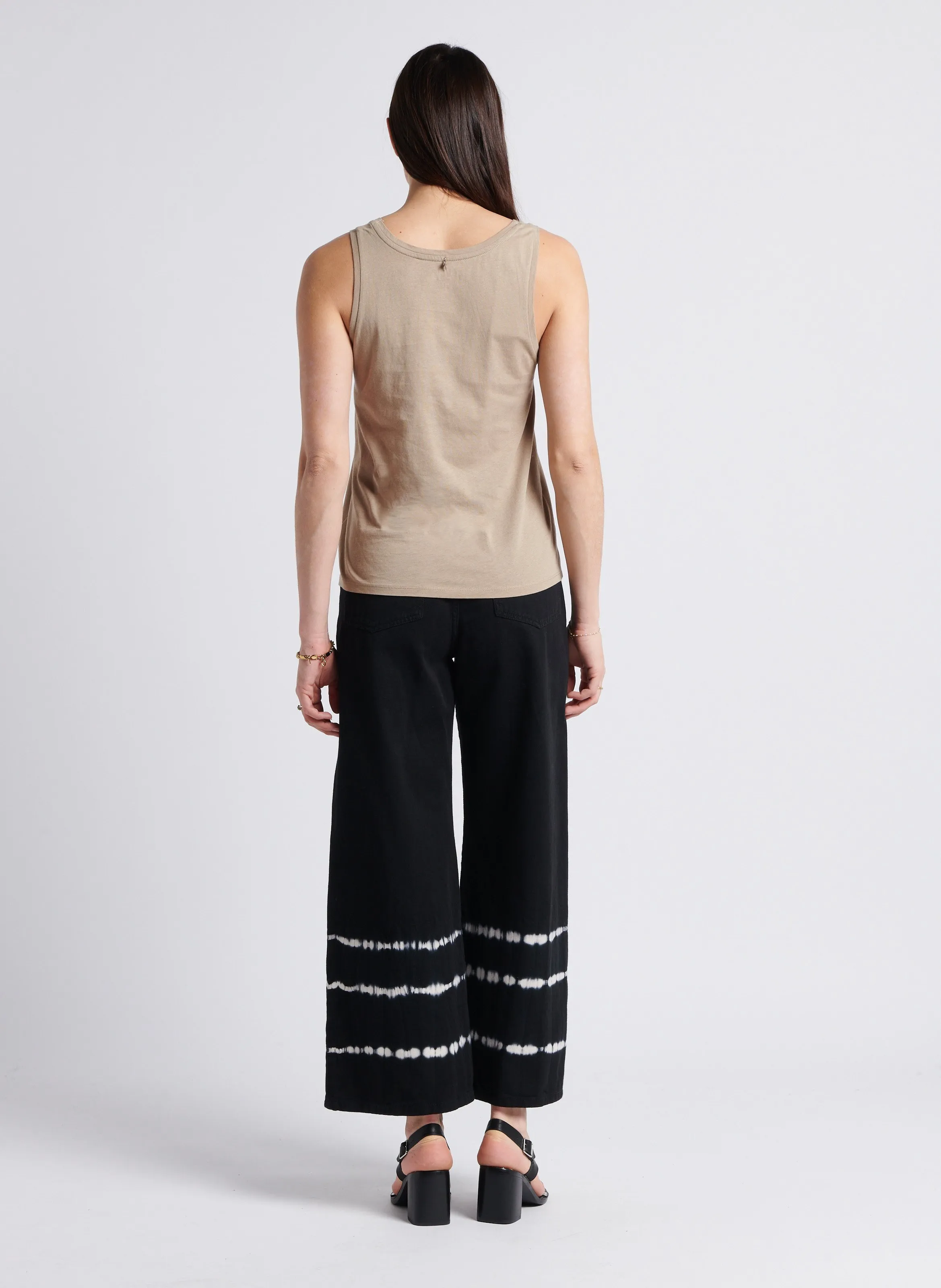 MAX MARA WEEK END PAMPAS  VAQUERO DE PATA DE ELEFANTE DE TALLE ALTO EN BLANCO