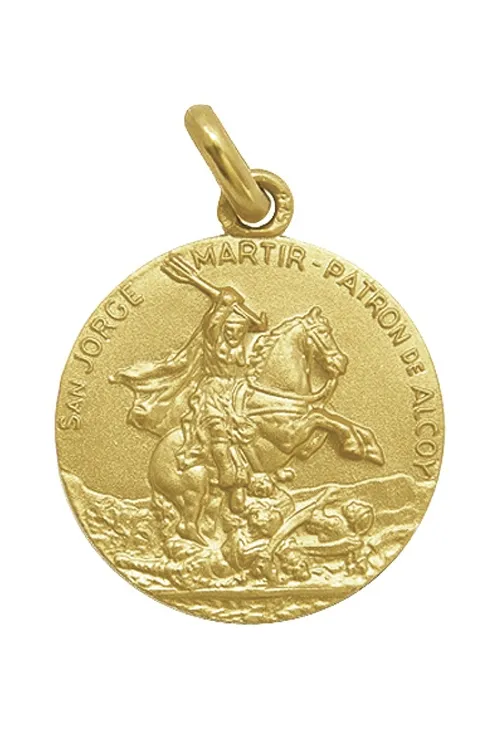MEDALLA DE SAN JORGE MáRTIR DE 16MM Y ORO DE LEY 268_M1115416