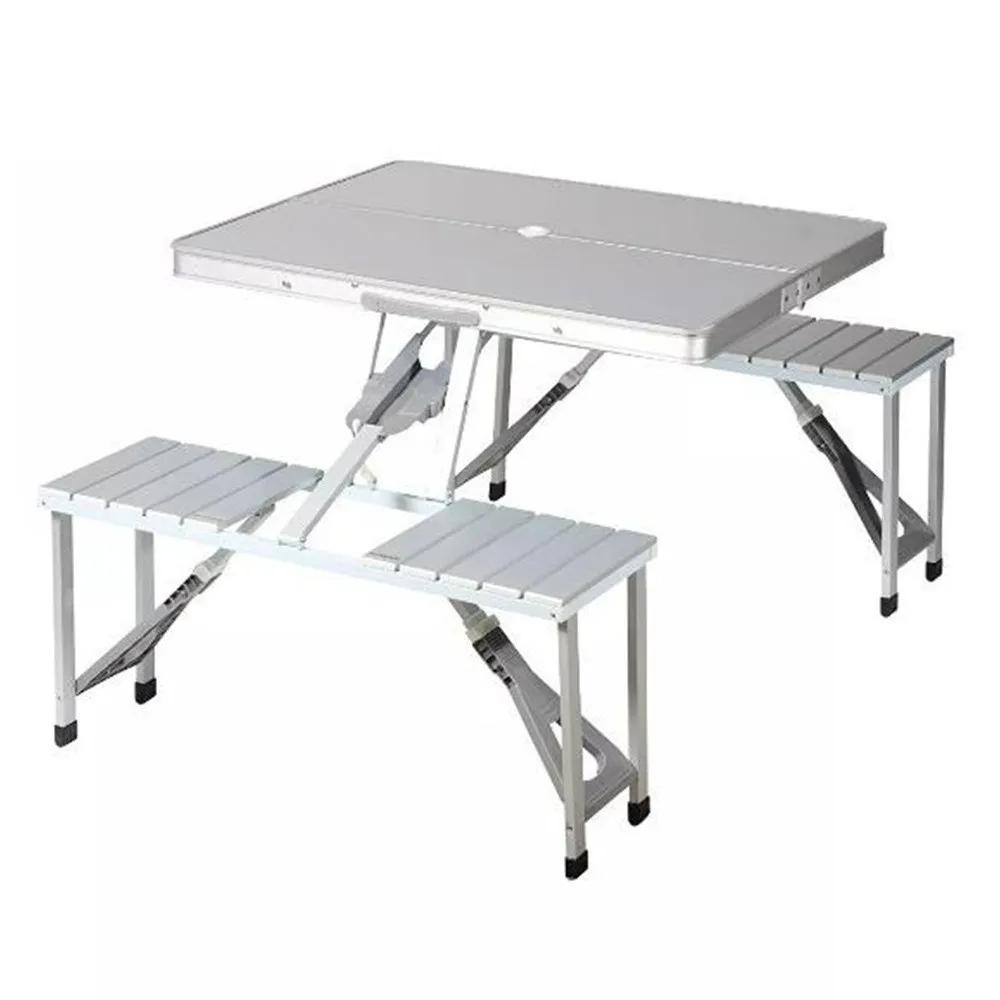 MESA DE CAMPING PLEGABLE HOSA PICNIC MALETA  ALUMINIO