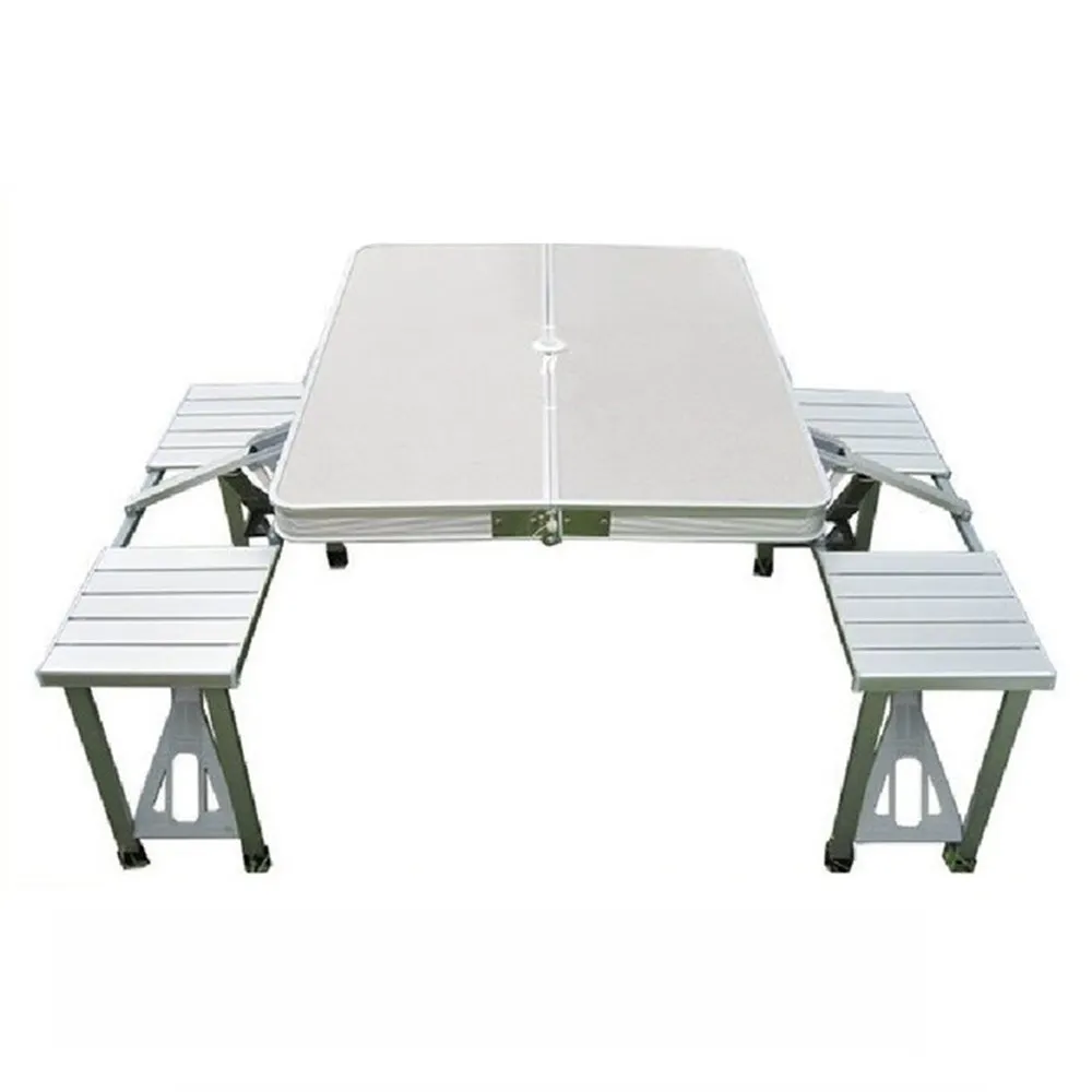 MESA DE CAMPING PLEGABLE HOSA PICNIC MALETA  ALUMINIO