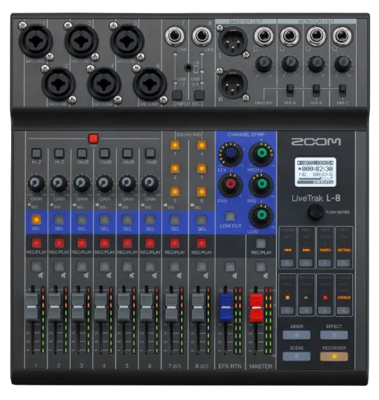 MEZCLADOR ZOOM LIVETRAK L8/120GL 