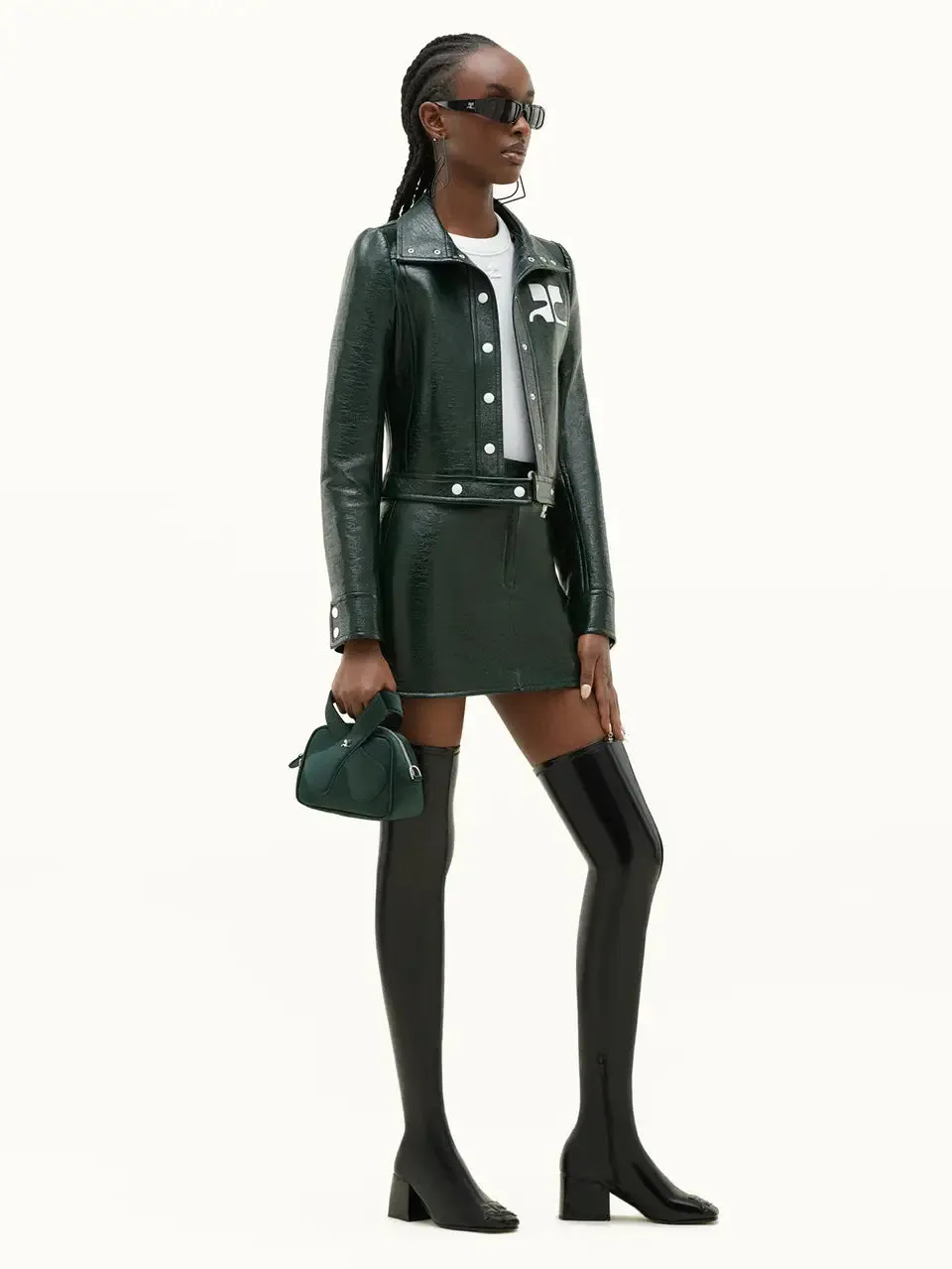 Mini Skirt Reedition Vinyl Dark Green