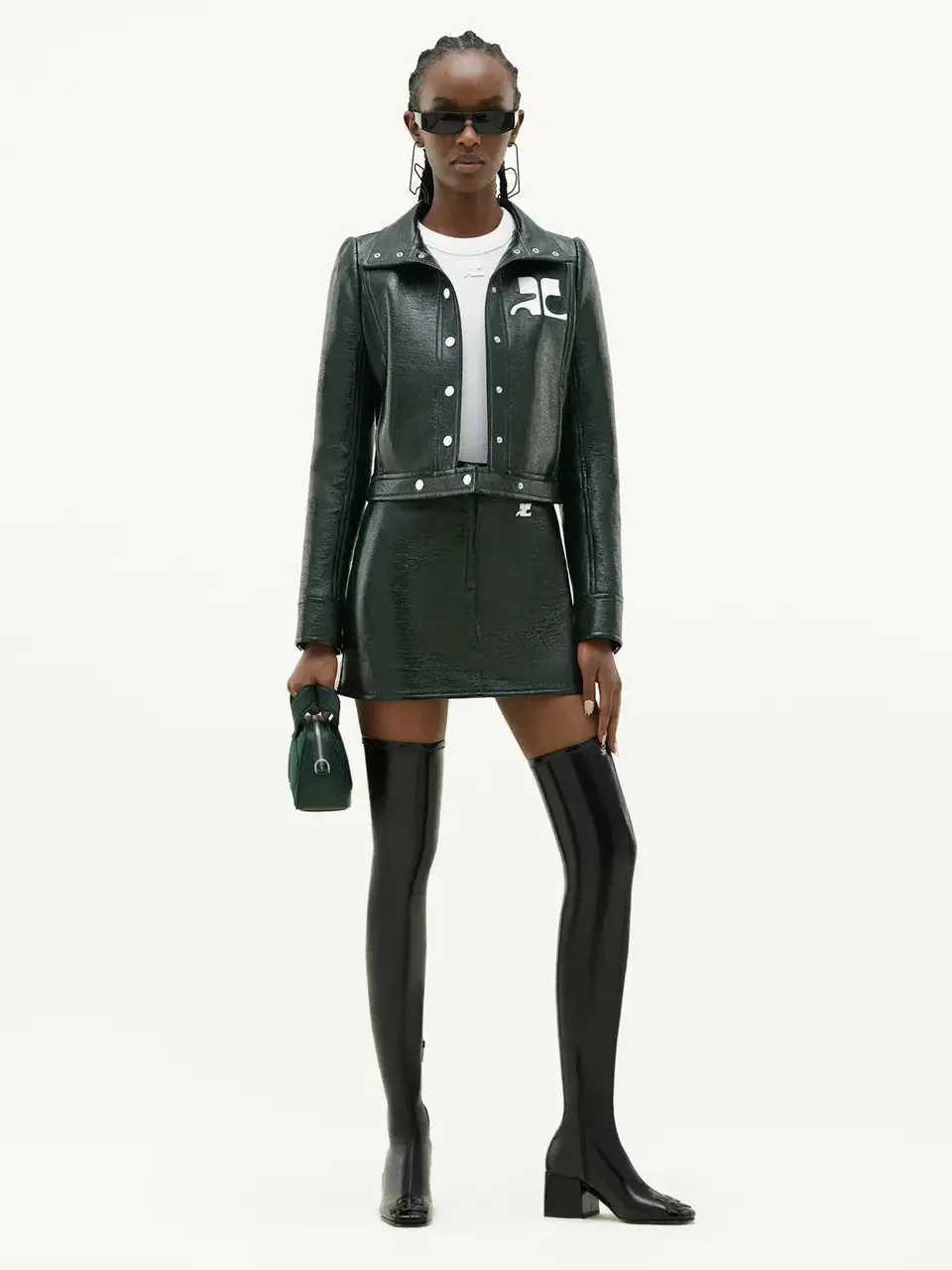 Mini Skirt Reedition Vinyl Dark Green