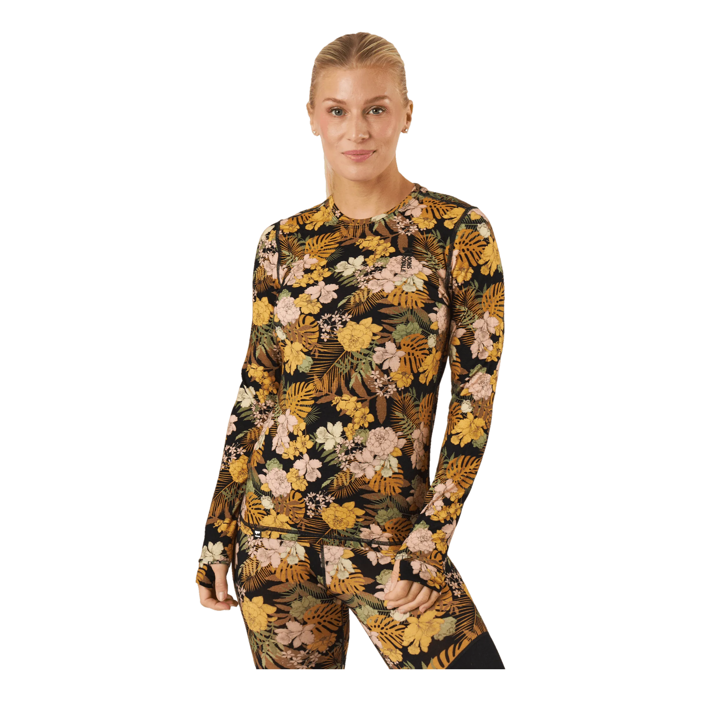 Mons Royale Cascade Merino Flex 200 Ls Floral Camo