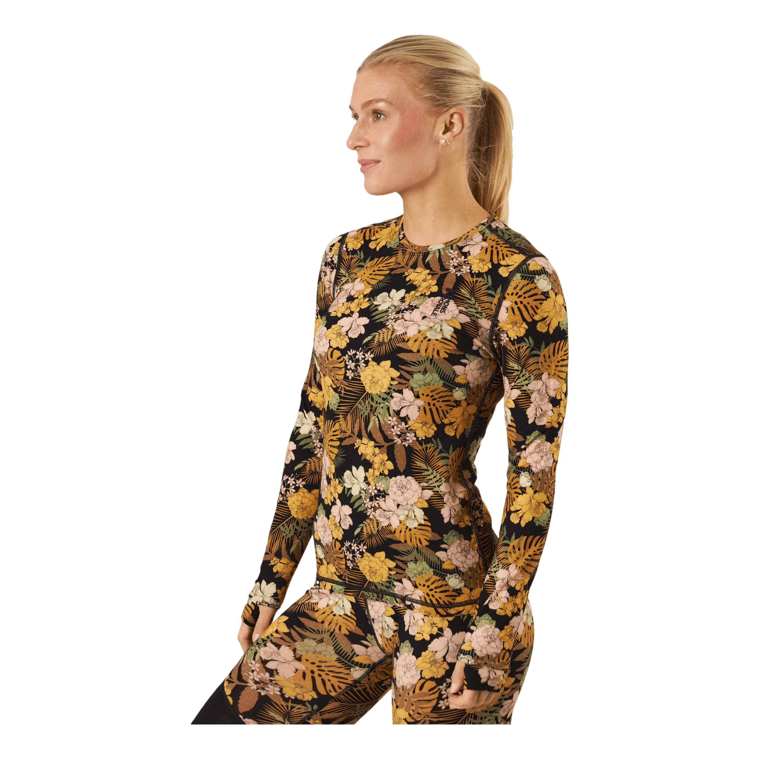 Mons Royale Cascade Merino Flex 200 Ls Floral Camo