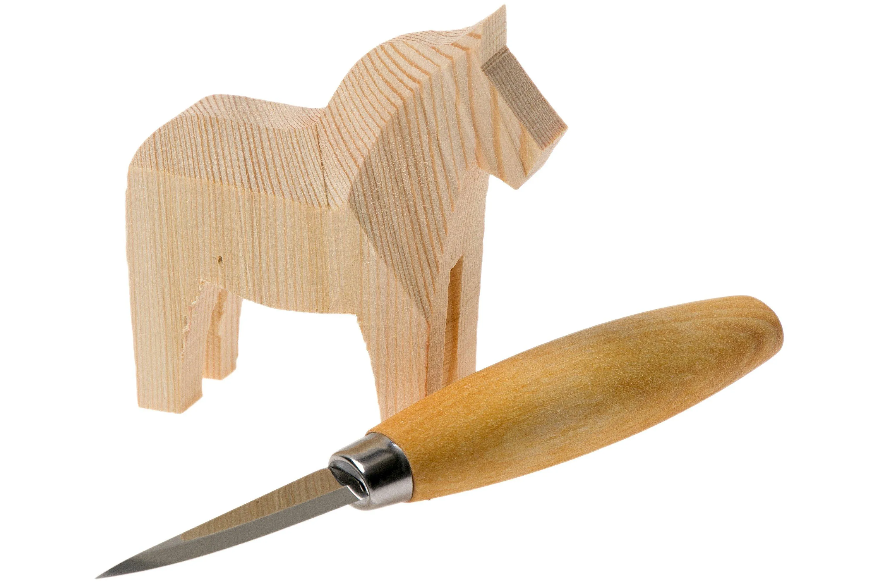 Morakniv Woodcarving Kit Dalahorse 120 Carbon 14041 kit para tallar madera acero al carbono