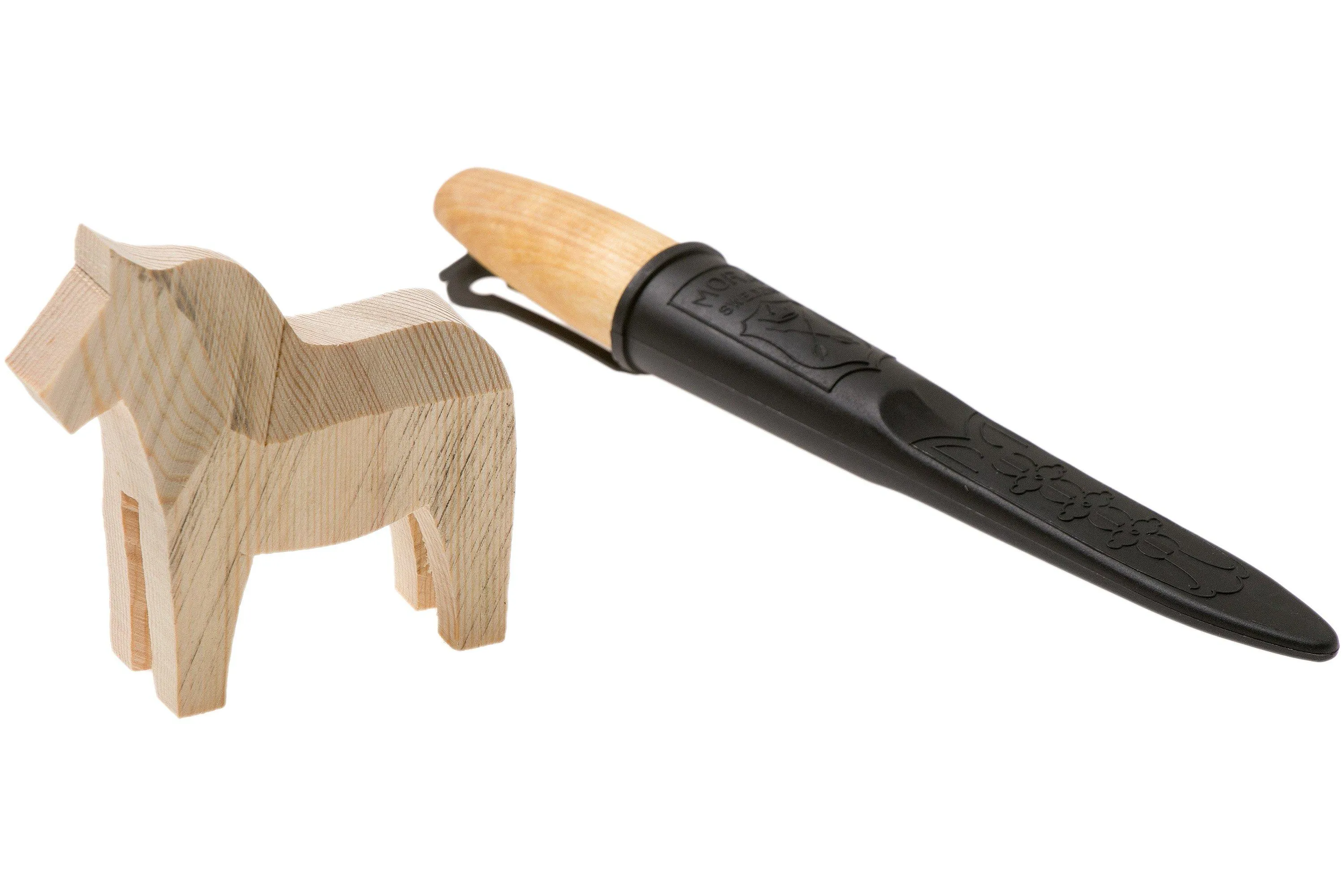 Morakniv Woodcarving Kit Dalahorse 120 Carbon 14041 kit para tallar madera acero al carbono