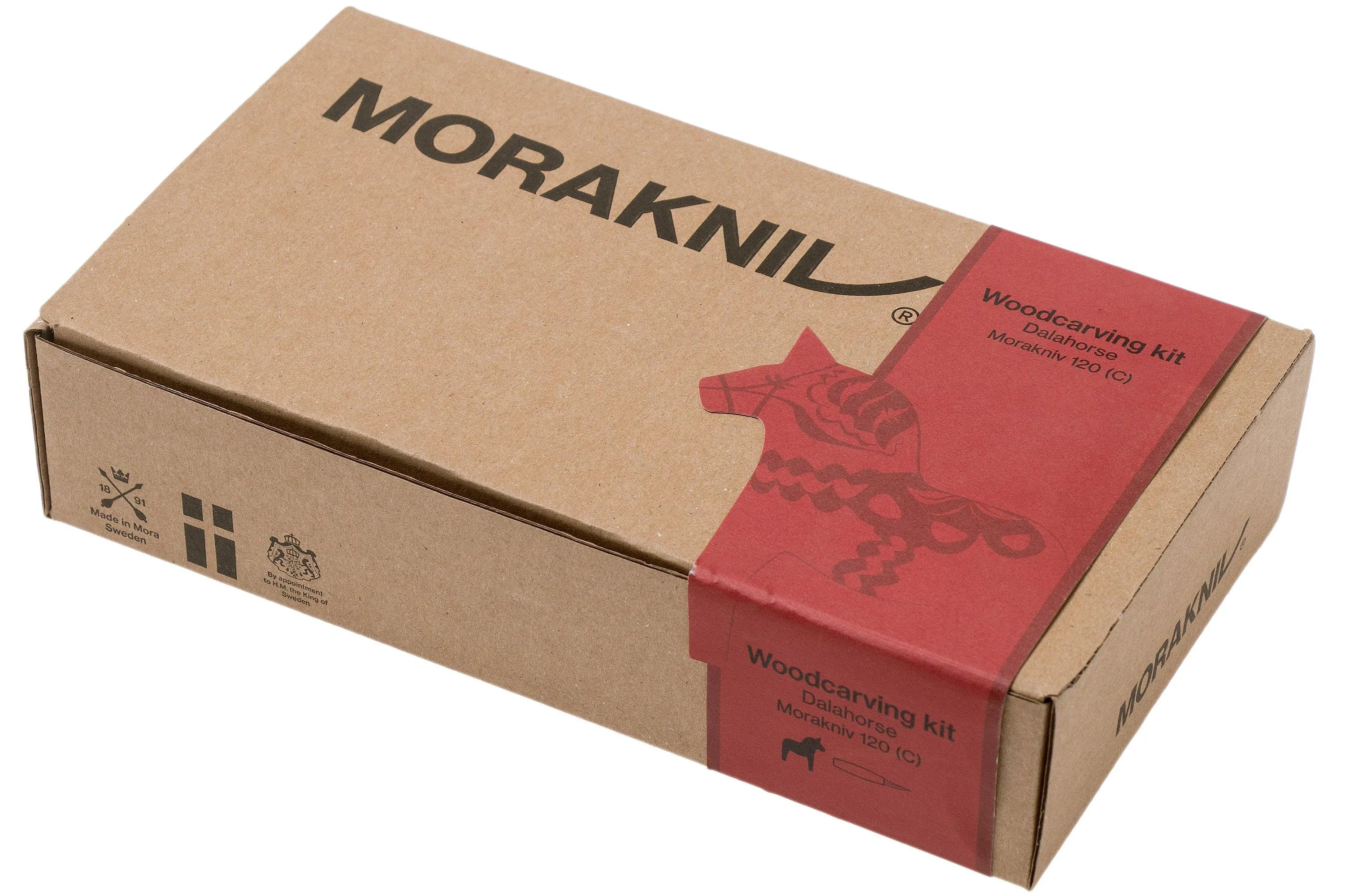 Morakniv Woodcarving Kit Dalahorse 120 Carbon 14041 kit para tallar madera acero al carbono