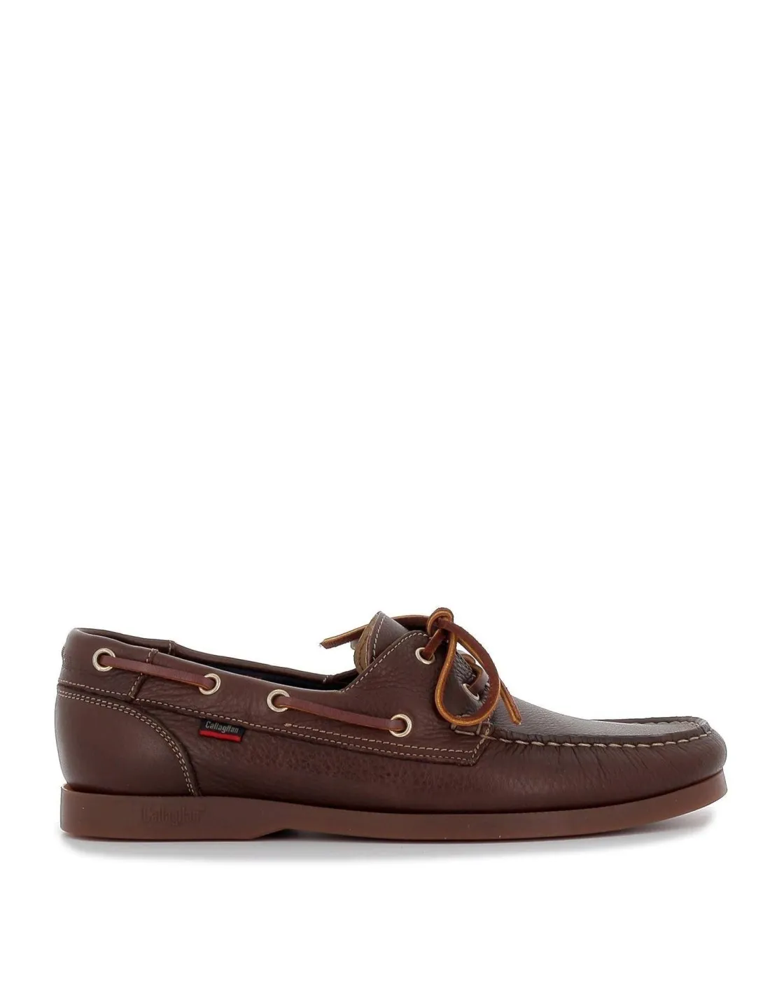 Nautico lavable de hombre en piel marrón Callaghan