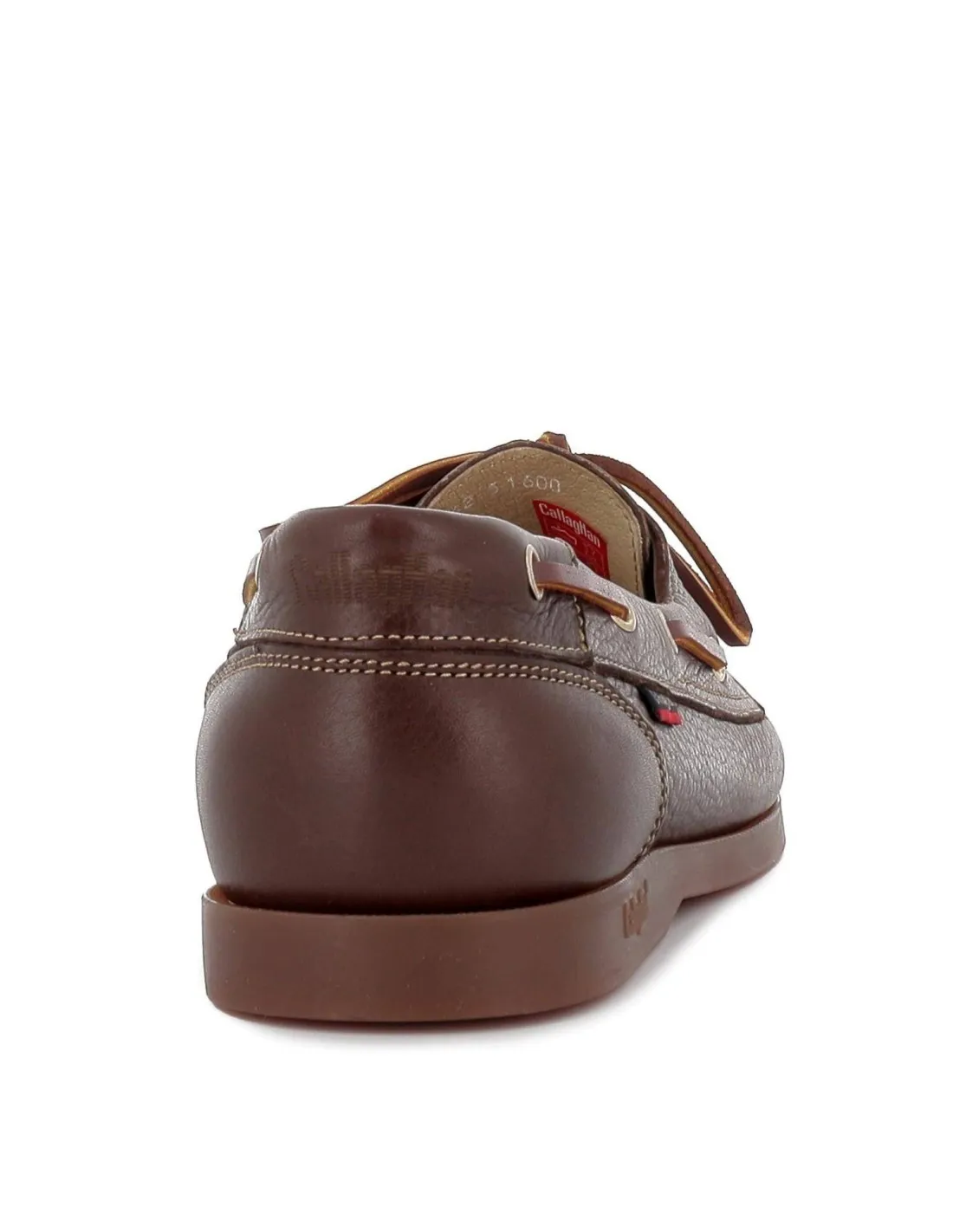 Nautico lavable de hombre en piel marrón Callaghan