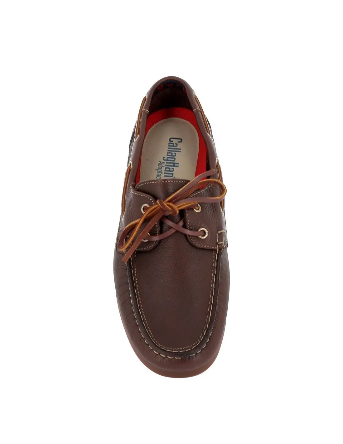 Nautico lavable de hombre en piel marrón Callaghan