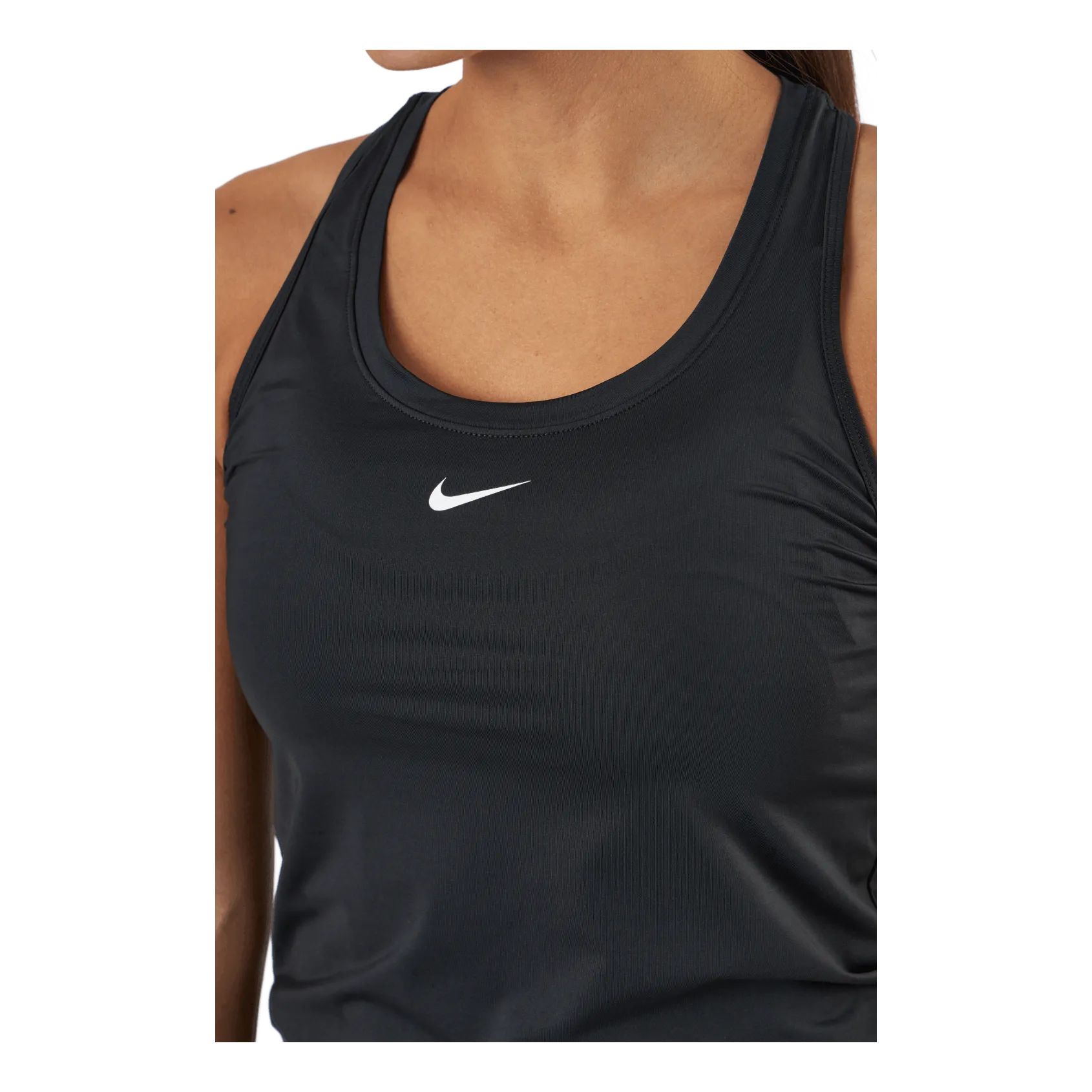 NIKE DRIFIT ONE WOMEN'S SLIM FIT TANK BLACK/WHITE