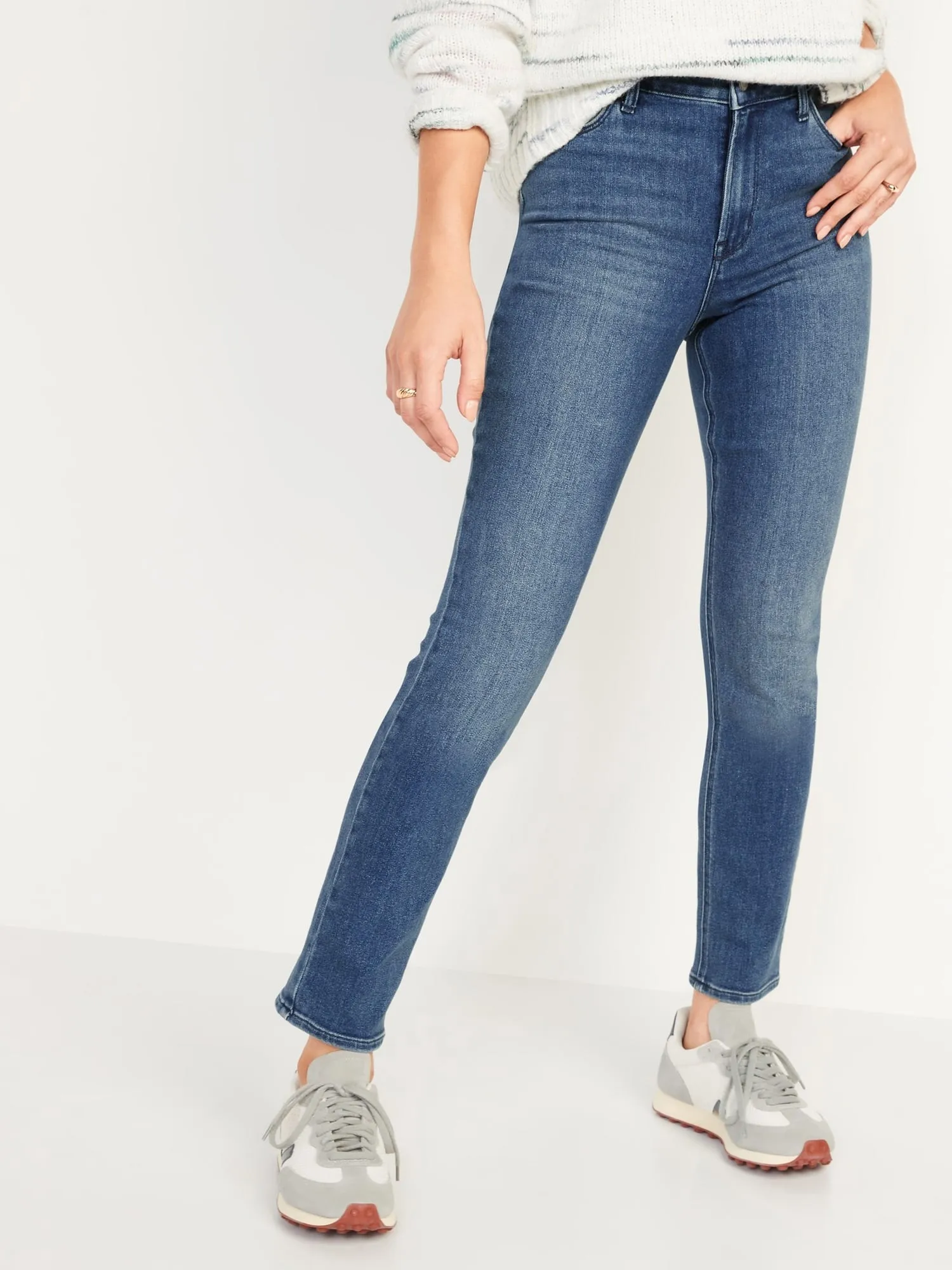 OLD NAVY Jeans Old Navy Straight Tiro Alto Mujer