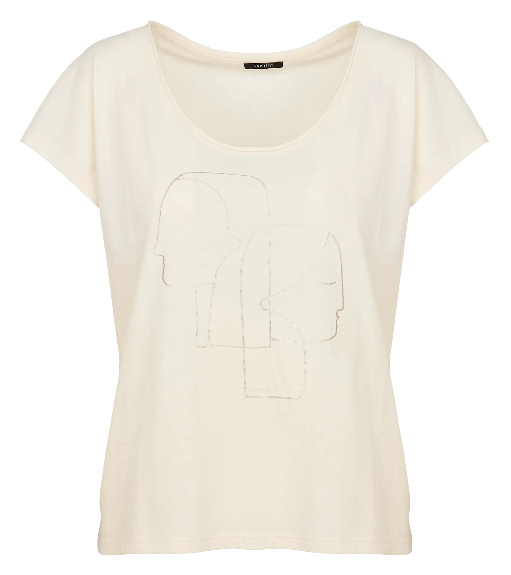 ONE STEP MALIA  CAMISETA DE CUELLO REDONDO DE ALGODóN EN BLANCO