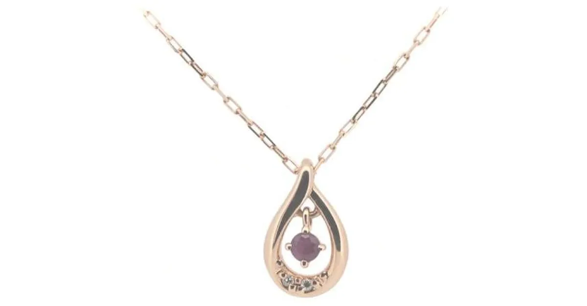 Otras joyas & Other Stories Collar de diamantes en oro rosa K10PG en excelente estado Dorado 