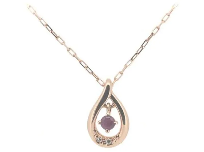 Otras joyas & Other Stories Collar de diamantes en oro rosa K10PG en excelente estado Dorado 