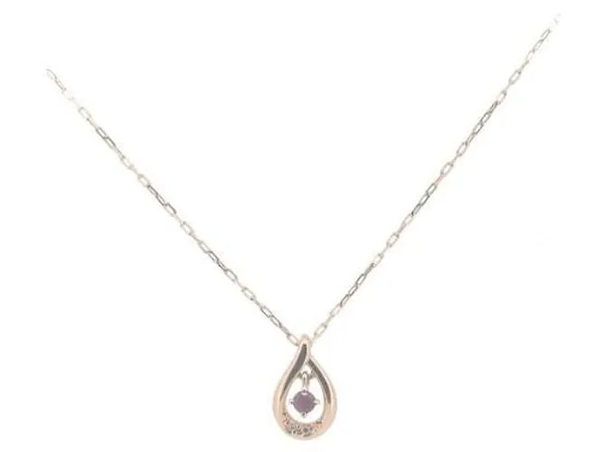 Otras joyas & Other Stories Collar de diamantes en oro rosa K10PG en excelente estado Dorado 