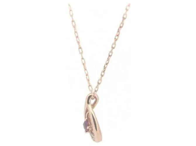 Otras joyas & Other Stories Collar de diamantes en oro rosa K10PG en excelente estado Dorado 