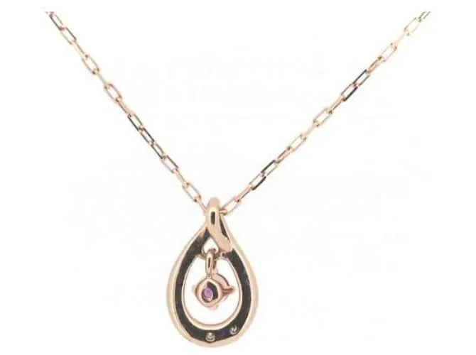 Otras joyas & Other Stories Collar de diamantes en oro rosa K10PG en excelente estado Dorado 