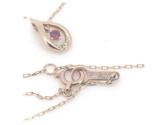Otras joyas & Other Stories Collar de diamantes en oro rosa K10PG en excelente estado Dorado 