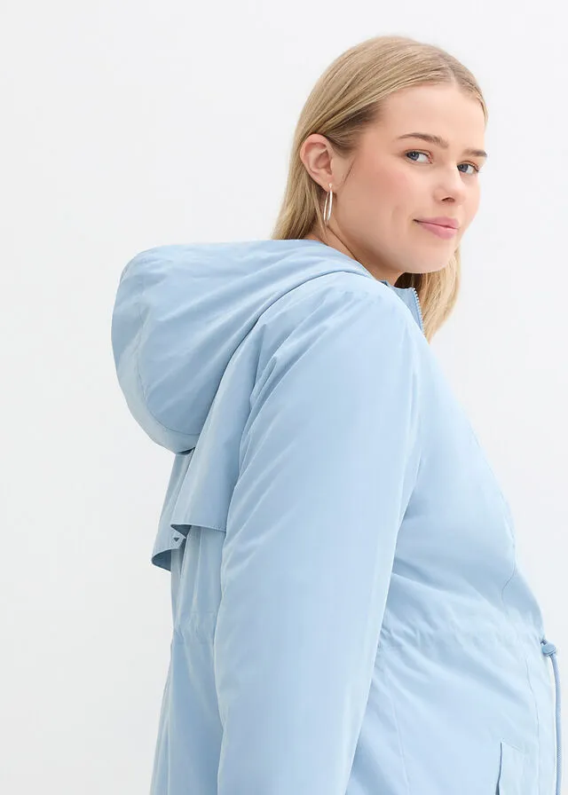 Parka premamá con forro estampado Azul claro