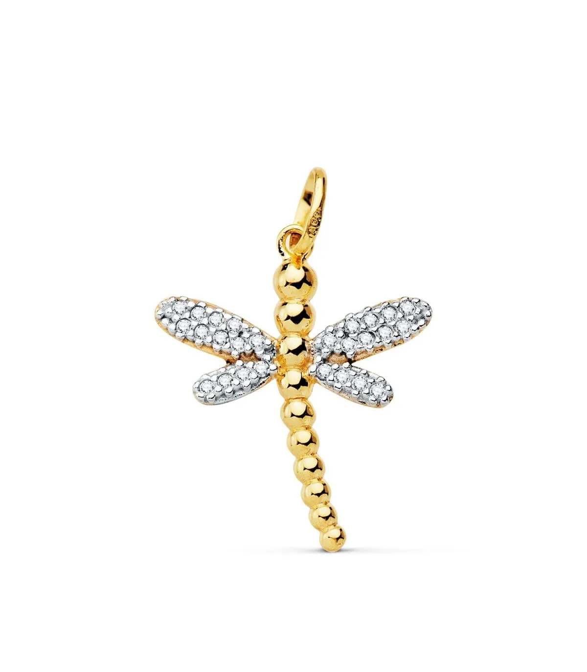 PENDENTIF DRAGONFLY OR JAUNE 18K
