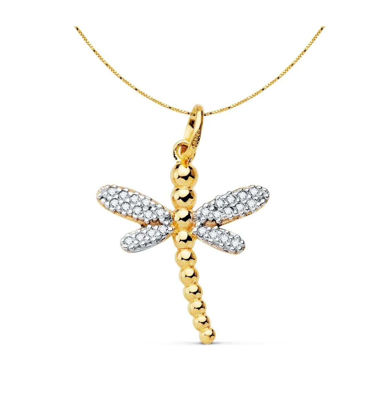 PENDENTIF DRAGONFLY OR JAUNE 18K